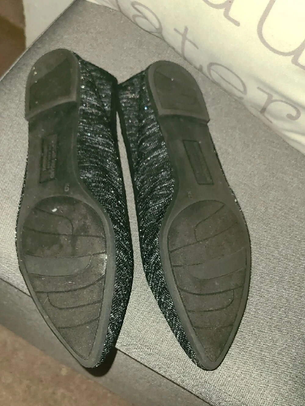 Christian Siriano Pointed Knit Flats - Black Heathered - Picture 4 of 5